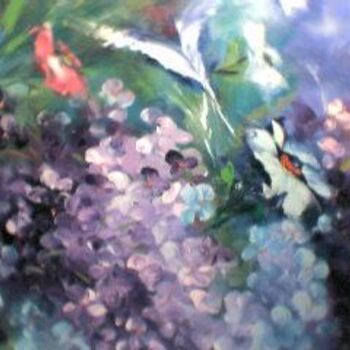 Pintura intitulada "Primavera l0" por Elisabeth Ebailoni, Obras de arte originais