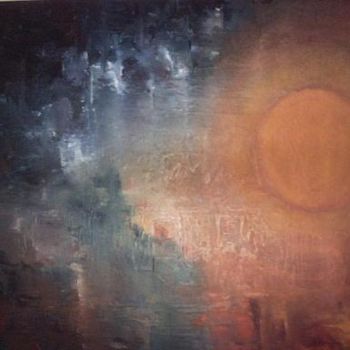 Pintura intitulada "Sol  etério" por Elisabeth Ebailoni, Obras de arte originais
