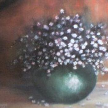 Painting titled "vaso verde" by Elisabeth Ebailoni, Original Artwork