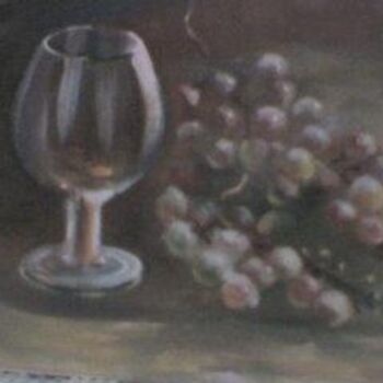 Pintura intitulada "taça uvas" por Elisabeth Ebailoni, Obras de arte originais