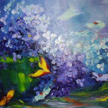 Pintura intitulada "primavera  17" por Elisabeth Ebailoni, Obras de arte originais
