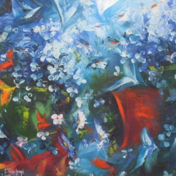Pintura intitulada "primavera 21" por Elisabeth Ebailoni, Obras de arte originais