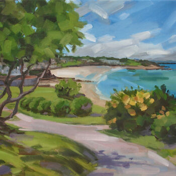 Painting titled "Le parc de Port-Rio…" by Elisabeth Bazin, Original Artwork, Acrylic