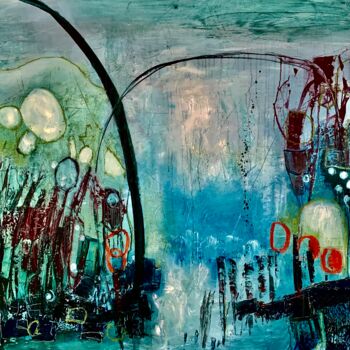 Картина под названием "peut-être un jour" - Elisabeth Pierret, Подлинное произведение искусства, Масло Установлен на Деревян…