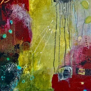 Картина под названием "le soleil s'invite…" - Elisabeth Pierret, Подлинное произведение искусства, Акрил Установлен на Дерев…