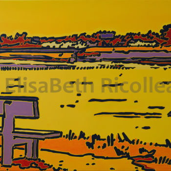 제목이 "Kerka Bretagne jaune"인 미술작품 Elisabeth Ricolleau Artiste Peintre로, 원작