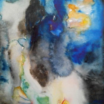 Painting titled "ES-A18-11" by Elisabeth Sandillon, Original Artwork, Watercolor