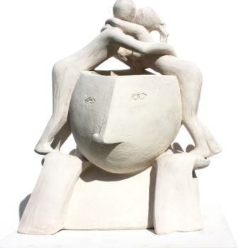 Rzeźba zatytułowany „Coming Closer” autorstwa Elisaveta Sivas, Oryginalna praca, Glina