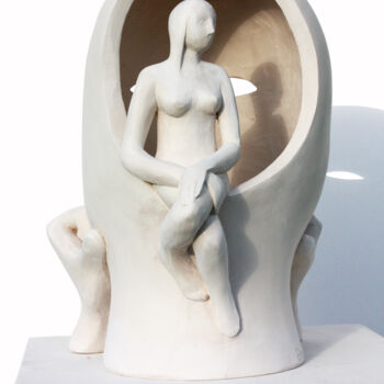 Skulptur mit dem Titel "Soul" von Elisaveta Sivas, Original-Kunstwerk, Ton
