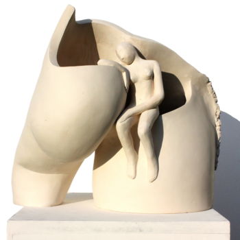 Sculpture intitulée "Freedom and Love. C…" par Elisaveta Sivas, Œuvre d'art originale, Argile