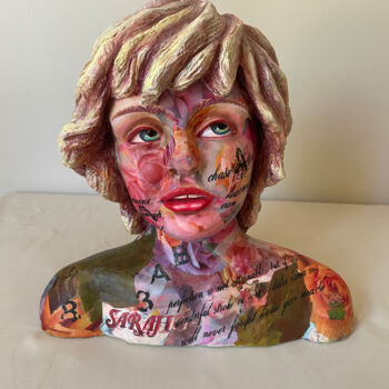 Sculpture titled "(B N°01) Buste Sarah" by Elise Cabanes, Original Artwork, Resin