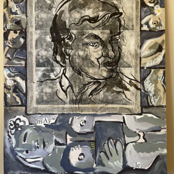 Картина под названием "(TP N°01) Roger Pai…" - Elise Cabanes, Подлинное произведение искусства, Акрил Установлен на Деревянн…