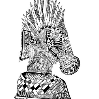 图画 标题为“Horse Chess” 由Elise Hameau, 原创艺术品, 标记