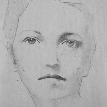 Desenho intitulada "Pearl S.Buck" por Elisetot, Obras de arte originais, Lápis