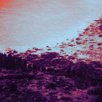 Photography titled "Red Beach" by Elise Vincent, Original Artwork, Digital Photography