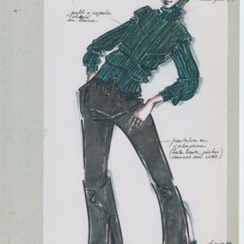 Рисунок под названием "Dandy VII" - Elisabeth Tiffon (Eli TIFFON CUENCA), Подлинное произведение искусства, Шариковая ручка
