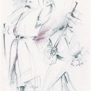 「Vercingétorix VIII」というタイトルの描画 Elisabeth Tiffon (Eli TIFFON CUENCA)によって, オリジナルのアートワーク, 鉛筆