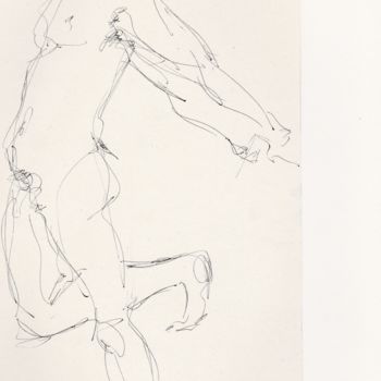 Σχέδιο με τίτλο "L'acrobate" από Elisabeth Tiffon (Eli TIFFON CUENCA), Αυθεντικά έργα τέχνης, Στυλό