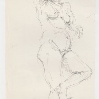 Dessin intitulée "Madame la Marquise I" par Elisabeth Tiffon (Eli TIFFON CUENCA), Œuvre d'art originale, Stylo à bille