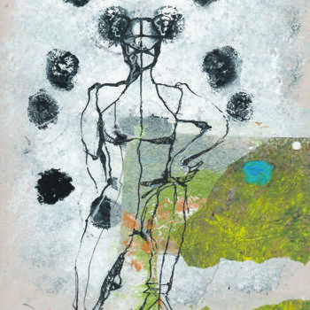 Рисунок под названием "Hybride I" - Elisabeth Tiffon (Eli TIFFON CUENCA), Подлинное произведение искусства, Чернила