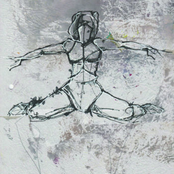 Dibujo titulada "Hybride VI" por Elisabeth Tiffon (Eli TIFFON CUENCA), Obra de arte original, Tinta