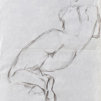 Drawing titled "La danseuse I" by Elisabeth Tiffon (Eli TIFFON CUENCA), Original Artwork, Pencil