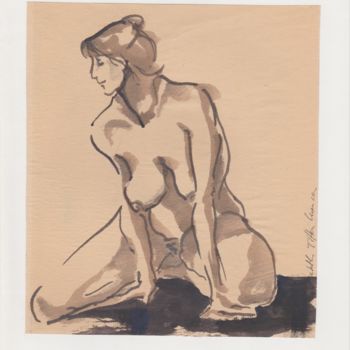 Pintura intitulada "La danseuse IV" por Elisabeth Tiffon (Eli TIFFON CUENCA), Obras de arte originais, Tinta