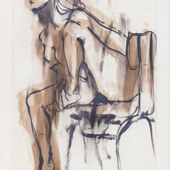 Painting titled "La danseuse V" by Elisabeth Tiffon (Eli TIFFON CUENCA), Original Artwork, Ink