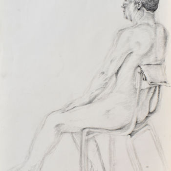Рисунок под названием "Le britanique" - Elisabeth Tiffon (Eli TIFFON CUENCA), Подлинное произведение искусства, Карандаш