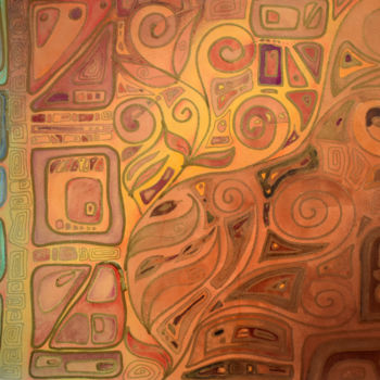 Картина под названием "Psychée VII" - Elisabeth Tiffon (Eli TIFFON CUENCA), Подлинное произведение искусства, Акварель