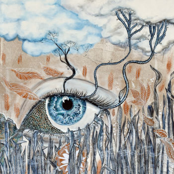 「L'oeil du cyclone」というタイトルの絵画 Elisabeth Tiffon (Eli TIFFON CUENCA)によって, オリジナルのアートワーク, アクリル