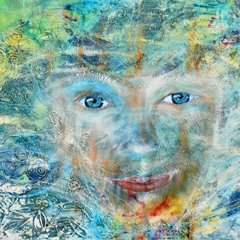 Malerei mit dem Titel "Rencontre spirituel…" von Elisabeth Tiffon (Eli TIFFON CUENCA), Original-Kunstwerk, Acryl