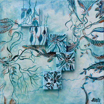 「Lagoon」というタイトルの絵画 Elisabeth Tiffon (Eli TIFFON CUENCA)によって, オリジナルのアートワーク, アクリル