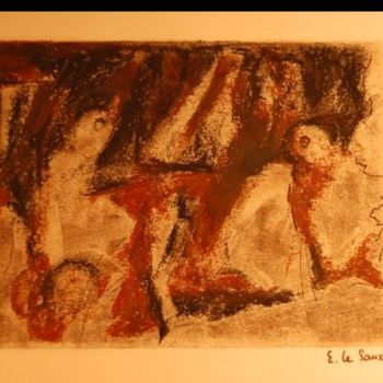 Peinture intitulée "Les Oiseaux" par Elitrompe, Œuvre d'art originale, Pastel