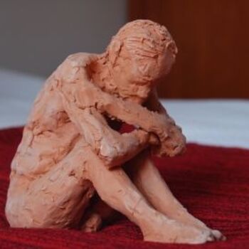 Sculpture intitulée "Homme brisé" par Elitrompe, Œuvre d'art originale, Terre cuite