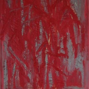 Peinture intitulée "Les Griffures rouges" par Elitrompe, Œuvre d'art originale, Huile