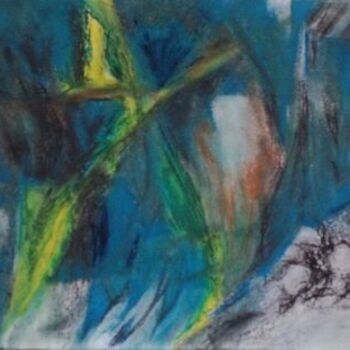 Pittura intitolato "La Cascade" da Elitrompe, Opera d'arte originale, Pastello