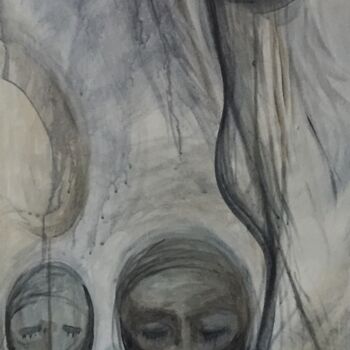 Картина под названием "Ophelia" - Elizabeth Hefty-Khoury, Подлинное произведение искусства, Акрил Установлен на Деревянная п…