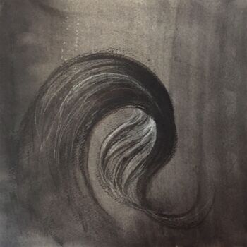Dessin intitulée "Dark souls descendi…" par Elizabeth Hefty-Khoury, Œuvre d'art originale, Fusain
