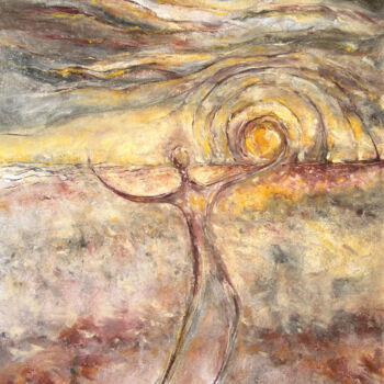 Dessin intitulée "Walking the Path" par Elizabeth Kuntz, Œuvre d'art originale, Pastel