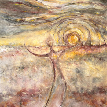 Dibujo titulada "Walking the Path" por Elizabeth Kuntz, Obra de arte original, Pastel