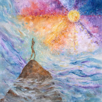 Dessin intitulée "Sea of Heart" par Elizabeth Kuntz, Œuvre d'art originale, Pastel
