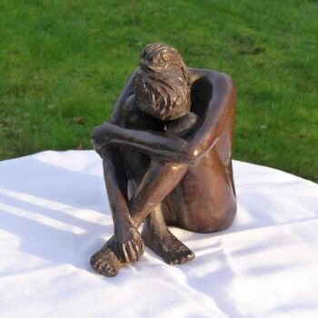 Sculpture intitulée "Rêveuse" par Elizabeth Nagypataky, Œuvre d'art originale, Bronze