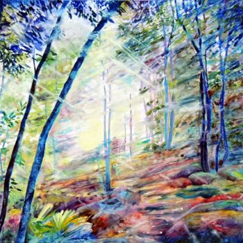 "Enchanted Forest" başlıklı Tablo Elizabeth Sadler tarafından, Orijinal sanat, Petrol Ahşap Sedye çerçevesi üzerine monte ed…