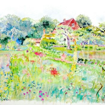 "The Manor Gardens.…" başlıklı Tablo Elizabeth Sadler tarafından, Orijinal sanat, Suluboya
