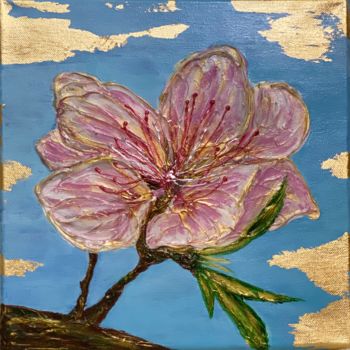 Картина под названием "Цветок сакуры" - Елизавета Вершинина, Подлинное произведение искусства, Акрил Установлен на Деревянна…