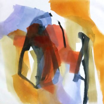 Malerei mit dem Titel "Stains 01" von Elizabeth Wescher, Original-Kunstwerk, Acryl