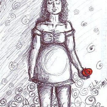 Disegno intitolato "Momentos" da Elizabeth López Avilés, Opera d'arte originale