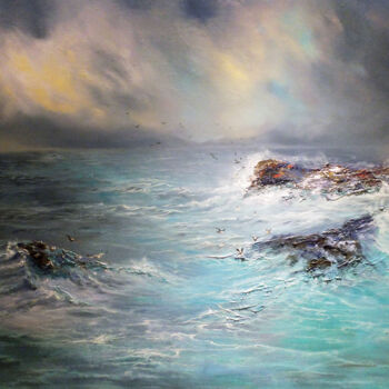 Malerei mit dem Titel "Gigger's Island, Po…" von Elizabeth Williams, Original-Kunstwerk, Öl
