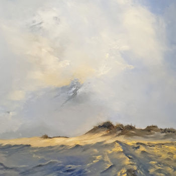 Painting titled "The Dunes in Winter" by Elizabeth Williams, Original Artwork, Oil